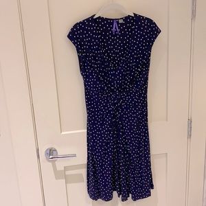 Seraphine Navy Dot Maternity Dress